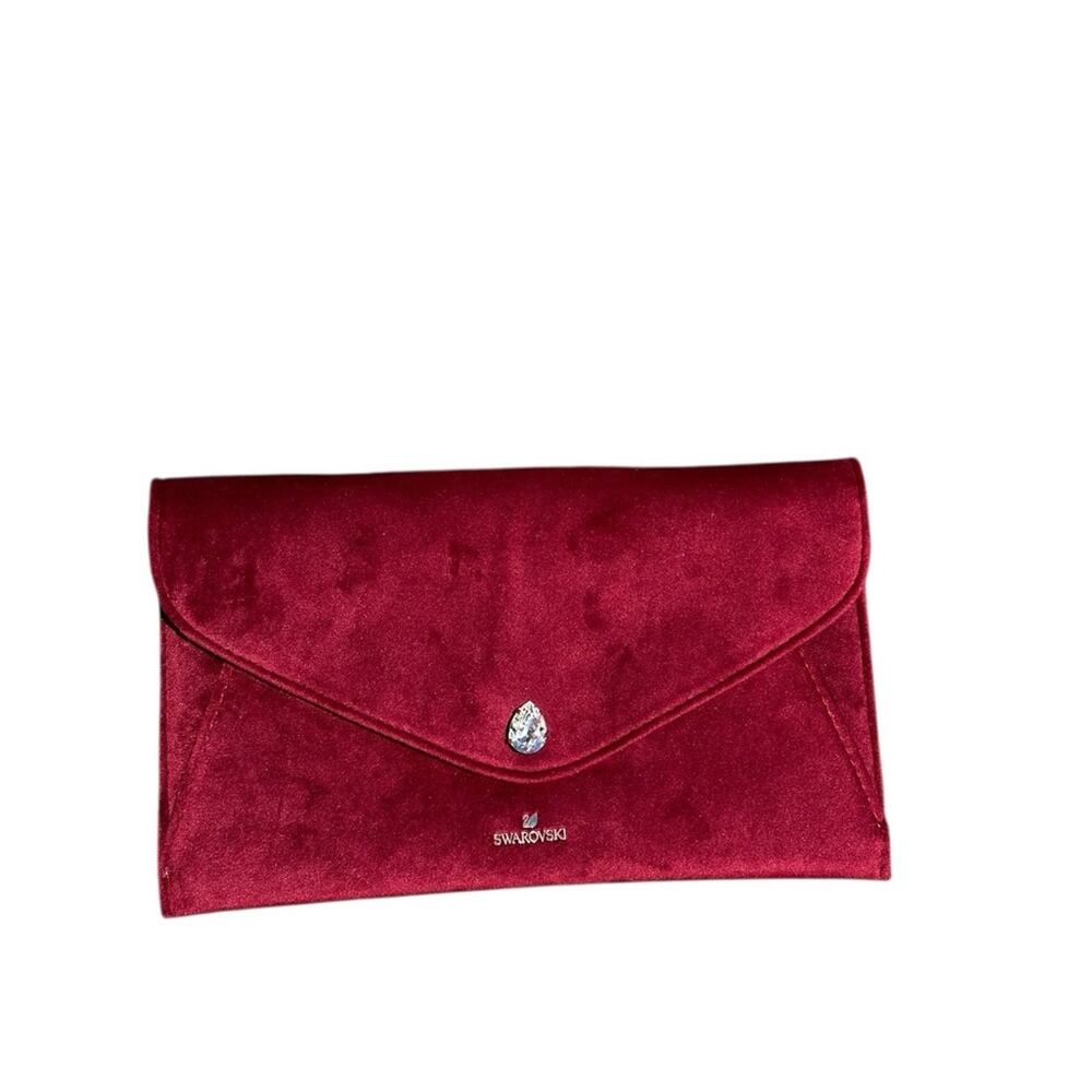 Swarovski Red Velvet Evening Clutch EUC
